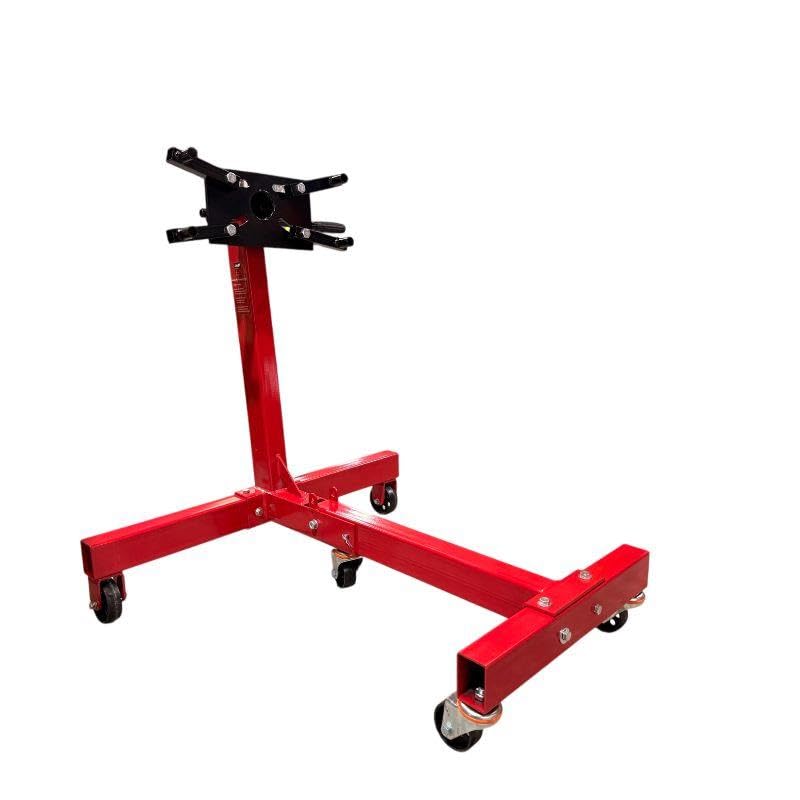Gear4Garage Foldable Engine Stand 680kg Capacity 360 Degree Rotating Head Adjustable Mounting Arms Foldable Design for Space Saving Storage in Professional Workshops