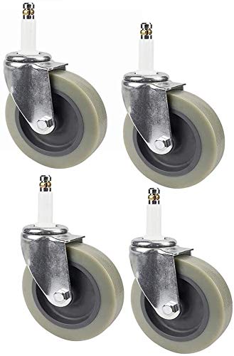 Roulettes de bureau en PVC de 100 mm avec roulements à billes fluides