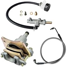 Rear Brake Caliper & Master Cylinder & Brake Hose Line Compatible with Polaris Sportsman 400 450 2003-2007 Sportsman 500 2003-2009 Sportsman 600 700 800 OEM # 1910631 1910690 1910301 1910766