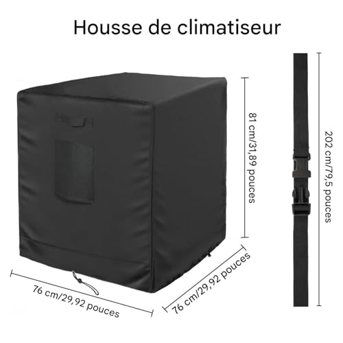 Housse de climatiseur extérieur anti-feuilles pour protéger l'unité centrale