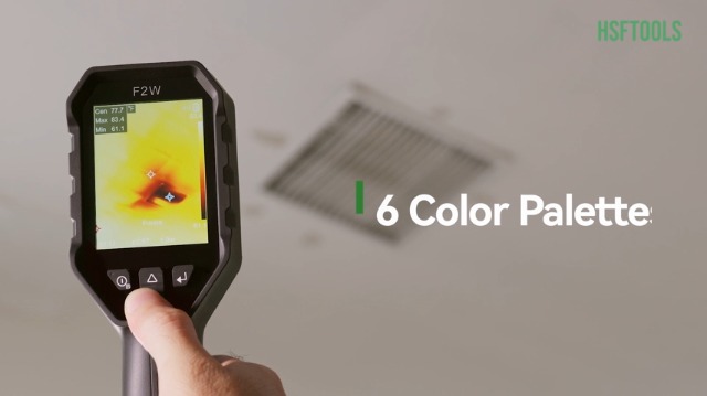 Image of F2W Thermal Camera 640x480 Super Resolution, Thermal Imaging Camera 256x192 IR Resolution, IntellFault Intelligent Scene,3.2 inch Screen,25Hz,-4F to 1022F,App Image Transfer & PC Analysis,Case