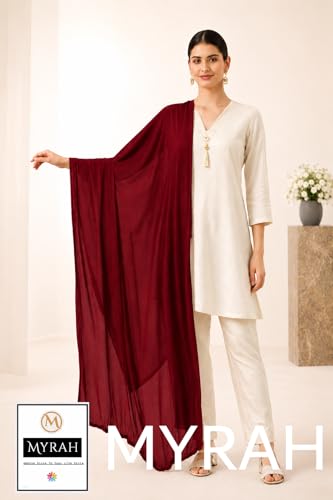 Image of MYRAH Chiffon Solid Casual Daily Use Dupatta For Women's & Girls Length - 2.50 Meter