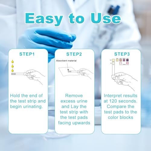 2 in 1 Urinary Tract Infection Test Strips, UTI Test Strips for Men & Women, High Precision Leukocyte and Nitrite Testing at Home, Individually Packed, Accurate Results in 2 Minutes, 25 Count