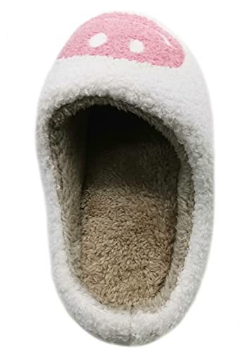 Cute Smile Face Plush Slipper Warm Winter Fleece Home Slip-on Shoes for Family Members2