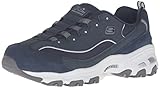 Skechers Sport Women's D'lites Integrity Fashion Sneaker, Navy/White, 8 M US