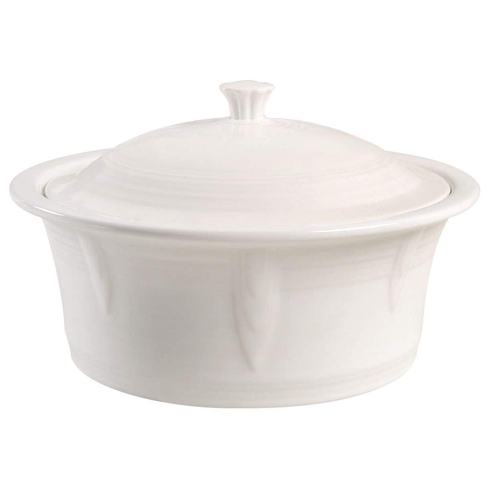 Homer Laughlin 100-1466 Covered Casserole, Ceramic, White