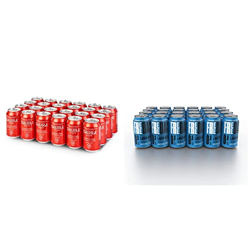 Damm - Cerveza Sin Gluten Daura, Pack de 24 Latas 33cl Cerveza Para Celíacos, Gluten Free, en Lata & Free Cerveza - Paquete de 24 x 330 ml - Total: 7920 ml