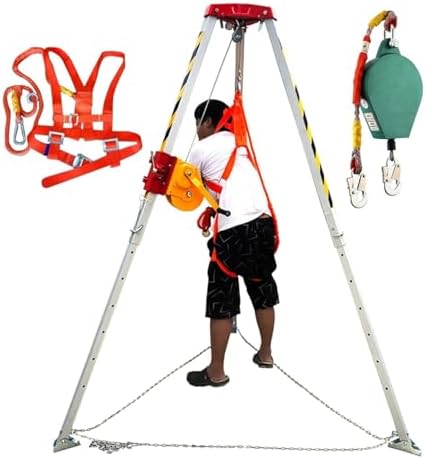Portable Aluminum Tripod Rescue System for Confined Spaces - 1200LBS ...