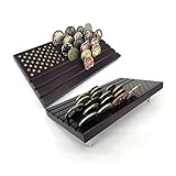 Glamtune American Flag Military Coin Stand Challenge Coin Display Holder (Large, 6 Rows)