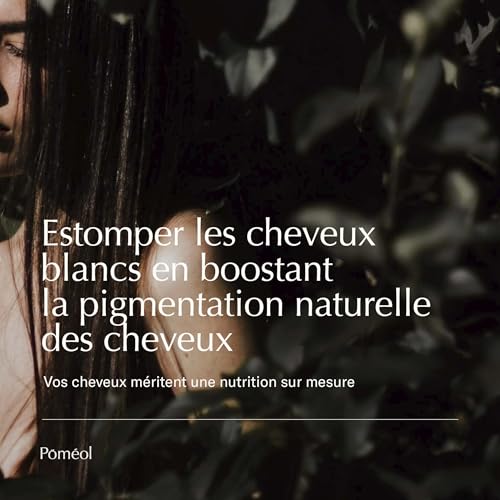 Cheveux blancs et gris solution de pigmentation et traitement anti-chute Poméol 60 comprimés