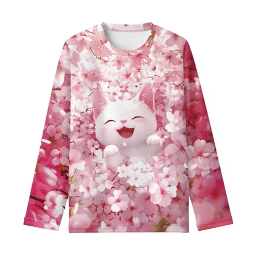 Image of Renewold Boys Girls Tees Kids T-Shirt Long Sleeve Crewneck T Shirts Casual Athletic Tops Clothing for Home School Travel