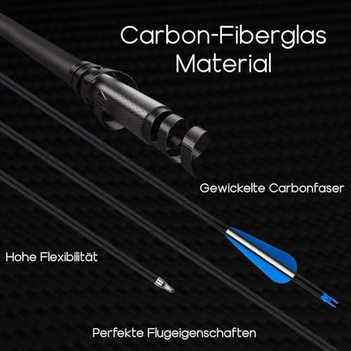 Carbonpfeile Drake Archery Komplettpfeil Drake Ice 28 bis 32 Zoll