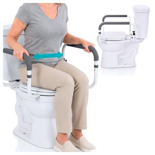 Vive Toilet Safety Rail - Adjustable Grab Bar - Compact Support Frame with Handrail for Bathroom Toilet Seat - Easy Installation for Handicap Senior Bariatrics, Elderly Balance - Padded Hand Armrest