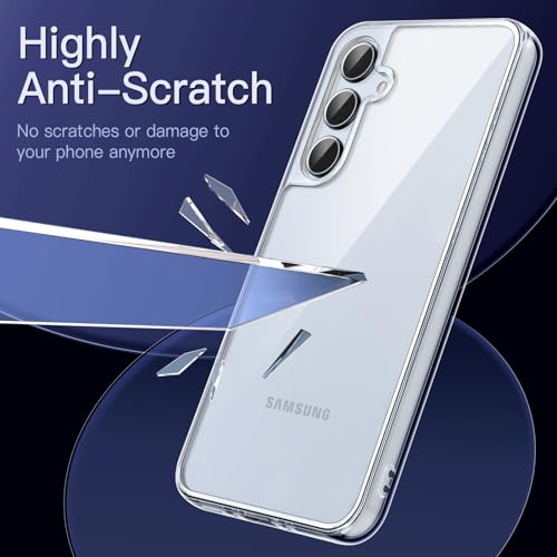 JETech Case for Samsung Galaxy A35 5G, Non-Yellowing Shockproof Bumper Protective Phone Cover, Anti-Scratch Hard PC Back (Clear) - Image 3