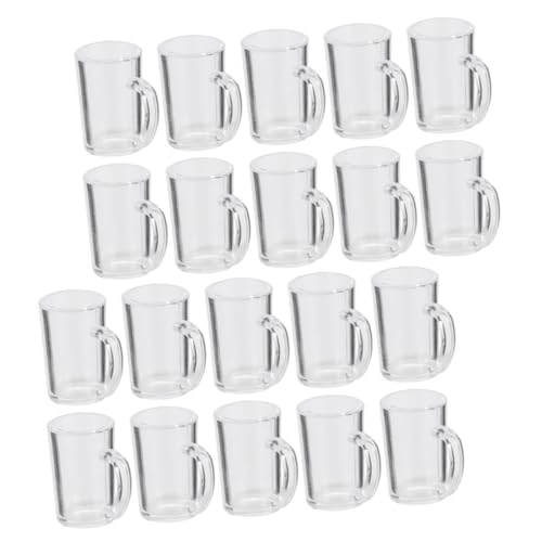 BESTonZON Lot de 20 Mini-gobelets À Bière pour Décoration De Maison De Poupée Portables Miniatures Et Décoratives