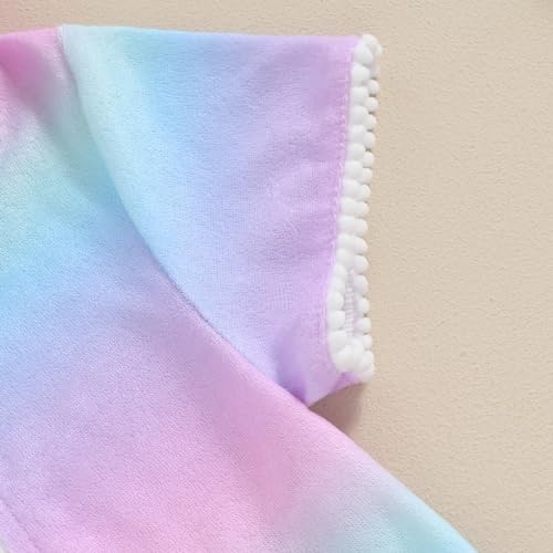 Image of Girls Swim Cover Up Kids Short Sleeve Swimsuit Coverups Terry Zip-Up Hoodies Beach Dress Ruffle Bathing Suit Wraps