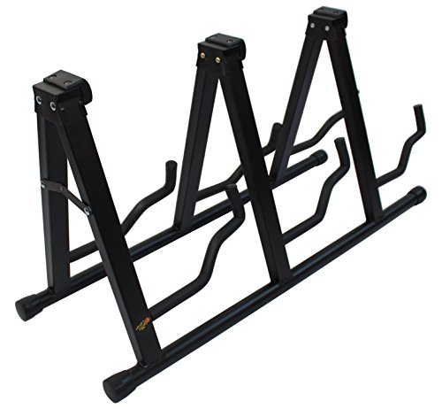 Ymc Universal Folding Triple Guitar Stand With Secure Lock - For Acoustic And Electric Guitar #TOP1