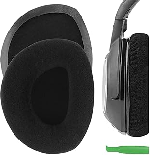 Geekria Comfort Velour Replacement Ear Pads for Sennheiser RS160, HDR160, RS170, HDR170, RS175, RS180, RS185, RS195 Headphones Ear Cushions, Headset Earpads, Ear Cups Repair Parts (Black)