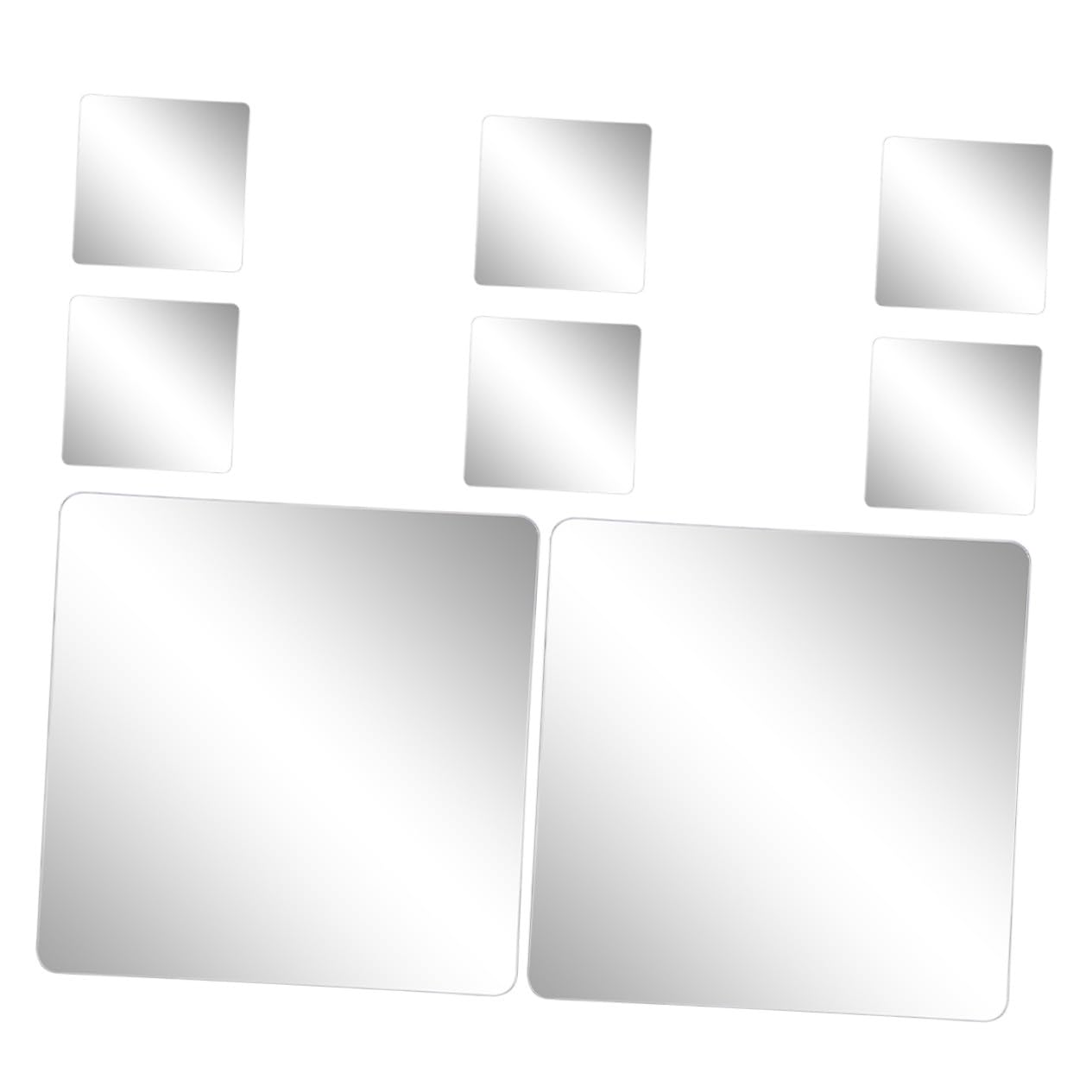 8 Stück Teiliges Selbstklebendes Quadratisches Spiegelfliesen Flexibel Zuschneidbar Unzerbrechlich für Wanddekoration Wohnzimmer Bad Schlafzimmer DIY Raumgestaltung