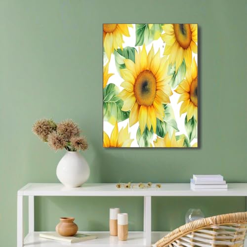 Cuadros decoracion salon de lienzo resistente con diseño artístico de girasoles 2