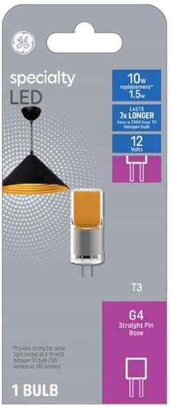 GE Lámpara colgante LED 10W reemplazo T3 bombilla G4 Base (paquete de 1)