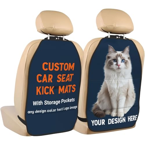 Protezione per lo schienale del sedile dell'auto, confezione da 2 tappetini protettivi per sedili posteriori con tasche portaoggetti, in tessuto Oxford, coperture per il retro dei sedili anteriori