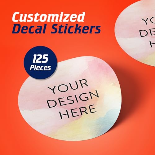 DayStar Custom Signs & Design 125 Vinyl Stickers, Multiple Colors, 1 inch, Round, Self-Adhesive, Glossy Finish, Custom Stickers for Business Logo and Labels, Personalized Stickers, USA - Thumbnail 3