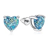 Onnzin Titanium Heart Earrings for Women Girls Hypoallergenic Pure Titanium Implant Grade Earrings f