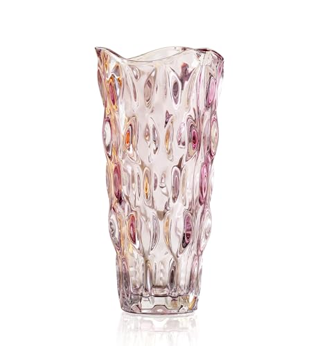 Large Pink Vase-11.8 inch Tall, Morden Vases for Tables Centerpieces, Christmas Thanksgiving Gifts.