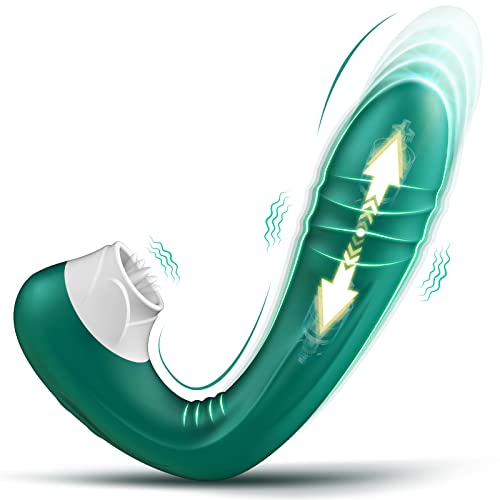G-Punkt-Vibrator für Frauen,Anal Vibratoren mit Stoßfunktion und Leckmodi,Wasserdichter vaginaler Klitoris-Vibrator Silikon Vibrator,G-Dildo Vibration Erotik Sexspielzeug für Erwachsene