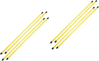 Kisangel 8 Pcs Golf Direction Stick Golf Putting Practice Golf Alignment Training Aid Golf Alignment Rod Fiber Tools Golf Aids Training Alignment Stick Golf Alignment Training Sticks Yellow