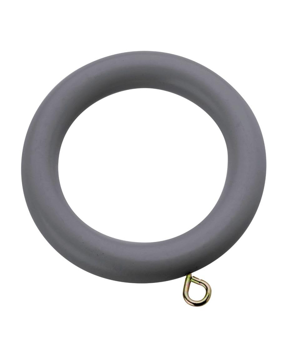 Abc Decor Cobblestone Romantica Wooden Curtain Pole Rings, To Fit 28Mm Romantica Wood Pole, Pack Of 12,