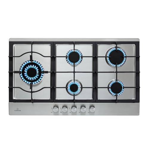 Klarstein Tables de Cuisson à Gaz, Plaque de Cuisson , Encastrable à 5 Feux de 11100W, Cuisiniere...