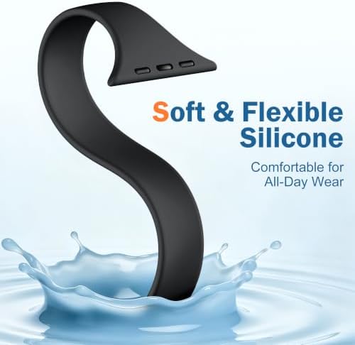 Charlam Slim Silicone Magnetic Band Compatible with Apple Watch Bands Women - 3