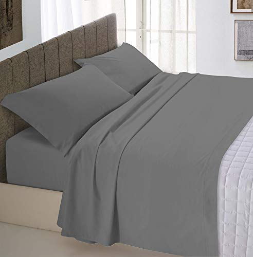 Juego MAX Color Ropa de Cama, Gris Oscuro, Doble