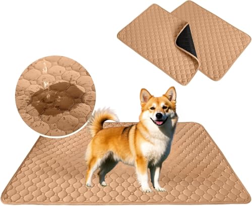 Ursprung 【2枚セット】ペット用おしっこマット 猫 犬用トイレシート 2枚セット45x60cm ペットシーツ 下敷きマット 四重構造 防水 漏れ防止 速乾 消臭 滑り止め 犬・猫 犬用 おしっこパッド 丸ごと洗える 繰り返し利用可能 超吸収 介護