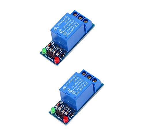 AVS COMPONENTS Single Channel 5v Relay Module with Isolation High Low Level Trigger (2 pcs)