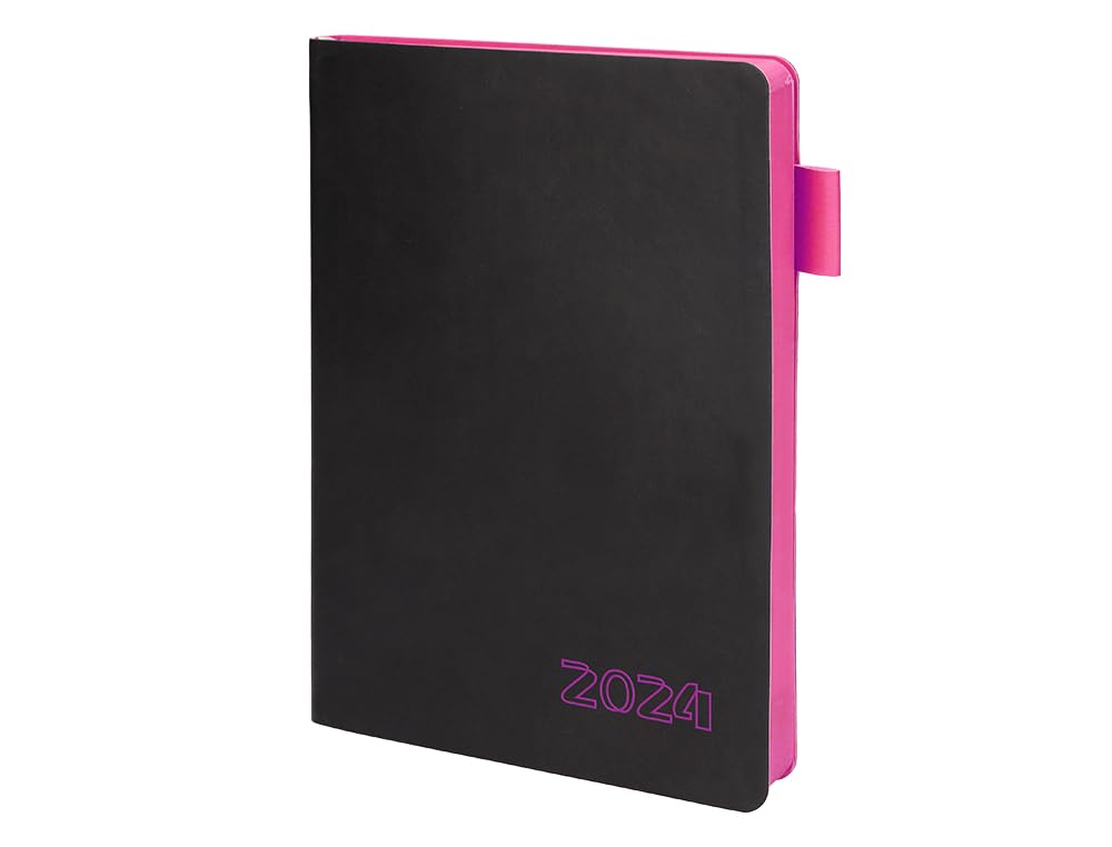 Liderpapel Sifnos A5 2024 Day Page Diary Pink Paper 70 g