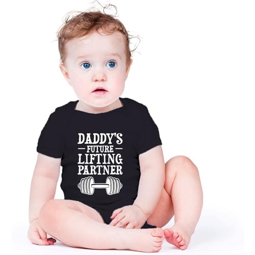 Funny Daddy'S Future Lifting Partner Boy Baby Clothes Boy Dad Newborn Baby Daddy Future Bodysuit2