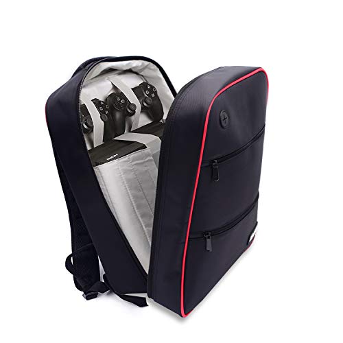 JSRANIS Universal Gaming Backpack for PS4/XBox, Travel Bag for Game System Carrying Case