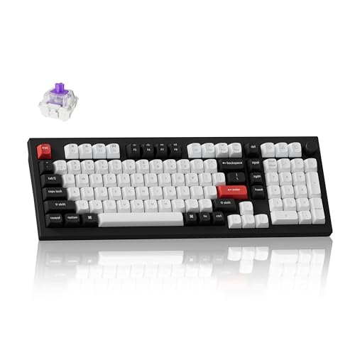 Image of Keychron Q5 HE Rapid Trigger Gaming Keyboard Wireless with Hall Effect Gateron Double-Rail Magnetic Switch Adjustable Actuation, 2.4 GHz /Bluetooth / QMK RGB Aluminum for Mac Windows Linux - Black
