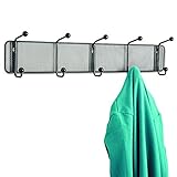 No requiere montaje Safco - Perchero de pared, de malla metálica, con 5 ganchos