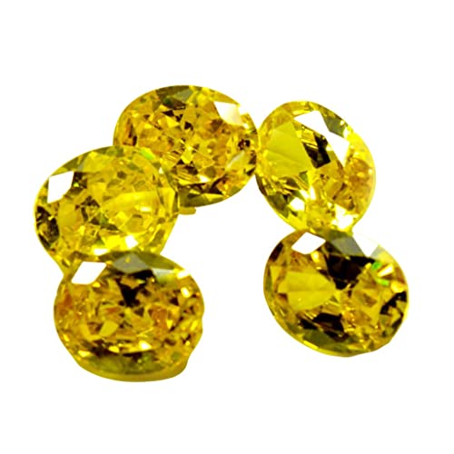 Zircon cubique jaune ovale pierre précieuse en vrac de qualité supérieure pour bijoutiers