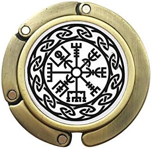 Bussola borsa gancio simbolo runa amuleto collier borsa gancio in vetro cabochon uomo donna runa gioielli minimalista, gancio borsa delicato, N237