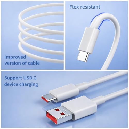 Image of MI-Original 67W HyperCharge Fast Charging Data Cable | Type-C USB Cable Compatible with Redmi Note 13 Pro /12 Pro /11 Pro 5G /11S /10 Pro Max, Poco X5 /X4 Pro /X3 Pro, Mi 14 /11