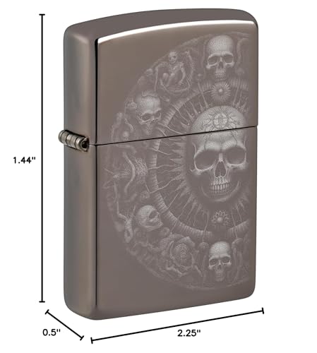 Encendedor Zippo Skull Mandala Black Ice miniatura 7