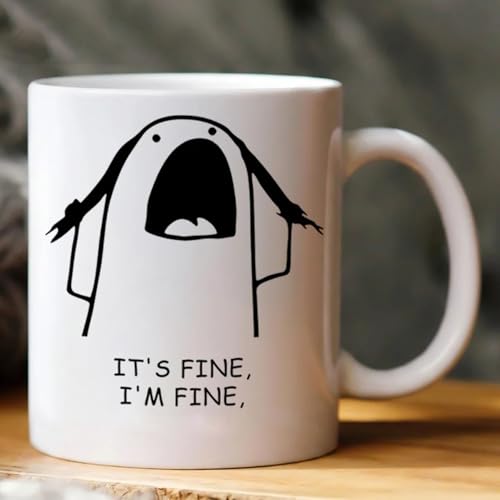 Taza de café divertida de cerámica de 330 ml para té y jugos en la oficina 4
