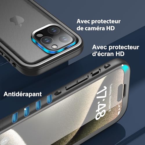 Coque antichoc iPhone 15 Pro Max protection écran intégrale incassable