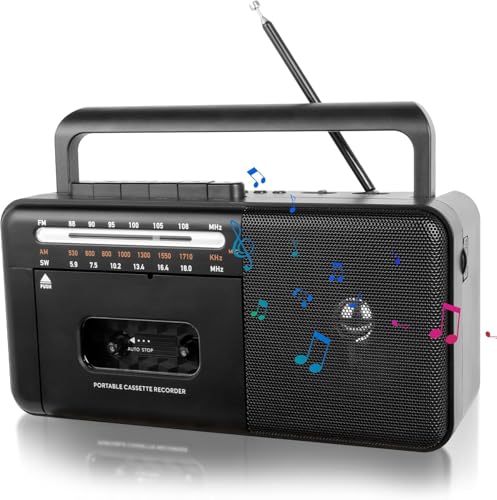 MONODEAL Tragbarer Kassettenrekorder,...