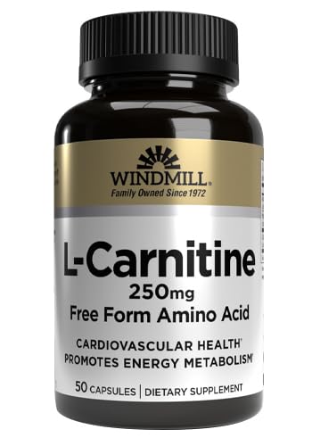 Windmill L-Carnitine 250 mg Capsules 50 Count (5 Pack)